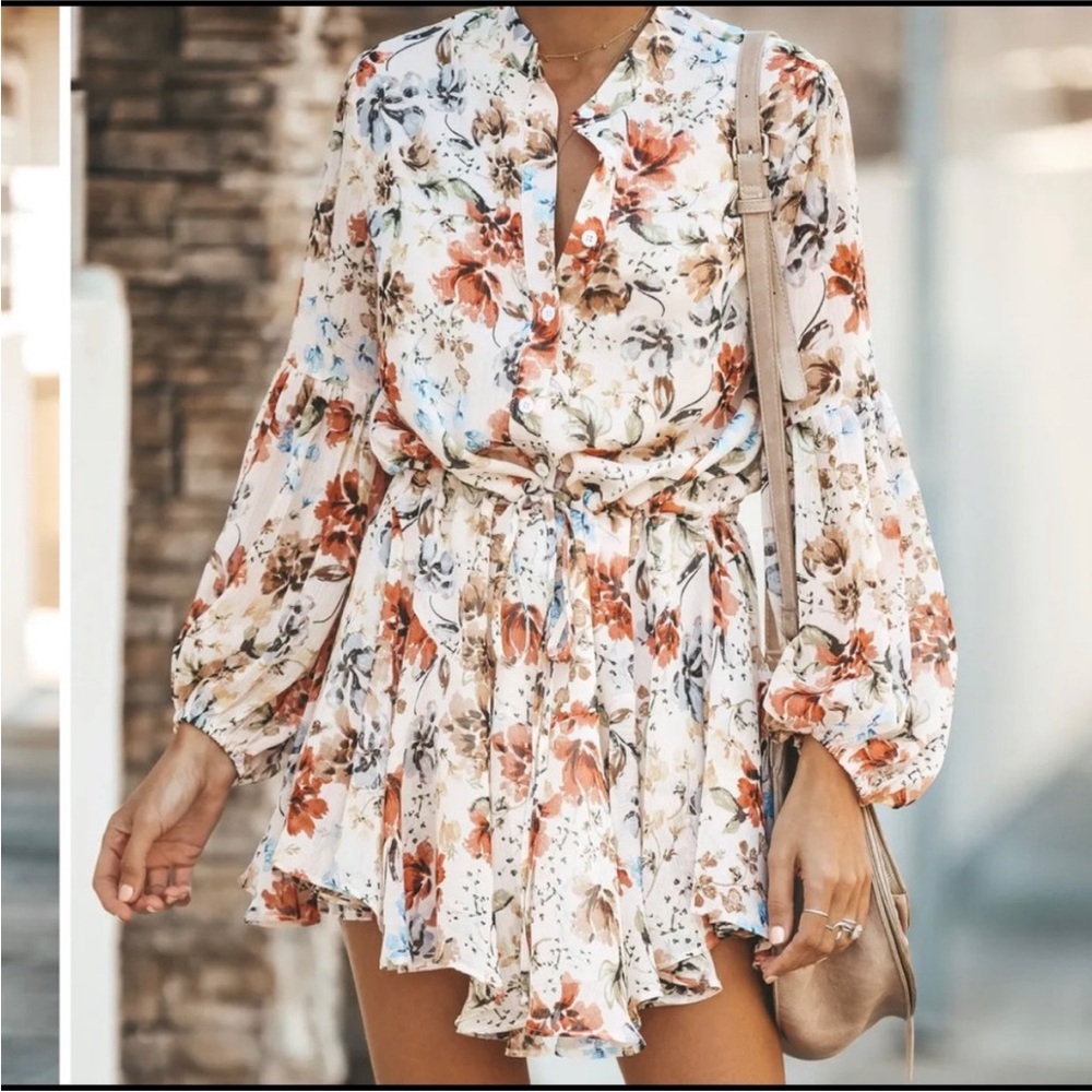 VICI Vienne Floral Balloon Sleeve Dress - Picture 3 of 6
